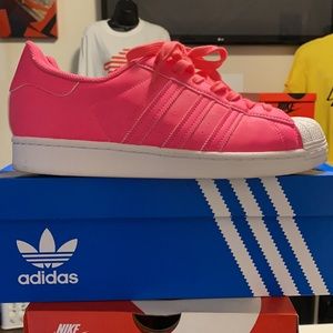Adidas Superstar Shell Toe-Pink-Men Size 9